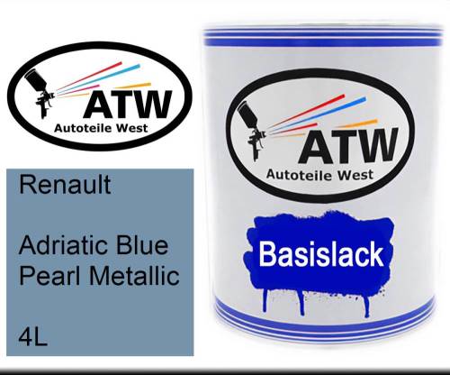 Renault, Adriatic Blue Pearl Metallic, 4L: 1L Lackdose, von ATW Autoteile West.